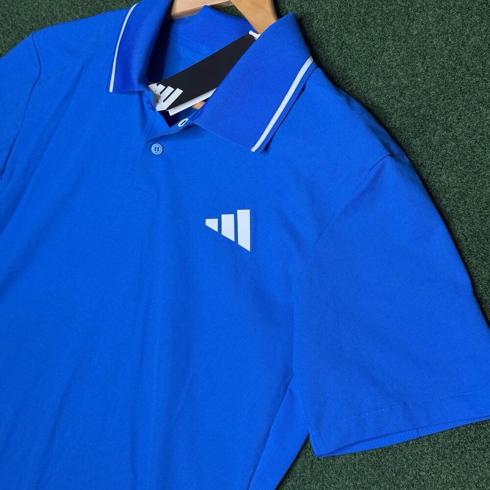 Sz M adidas Tennis Climacool Freelift Polo Shirt Pro Men's Blue KE6689